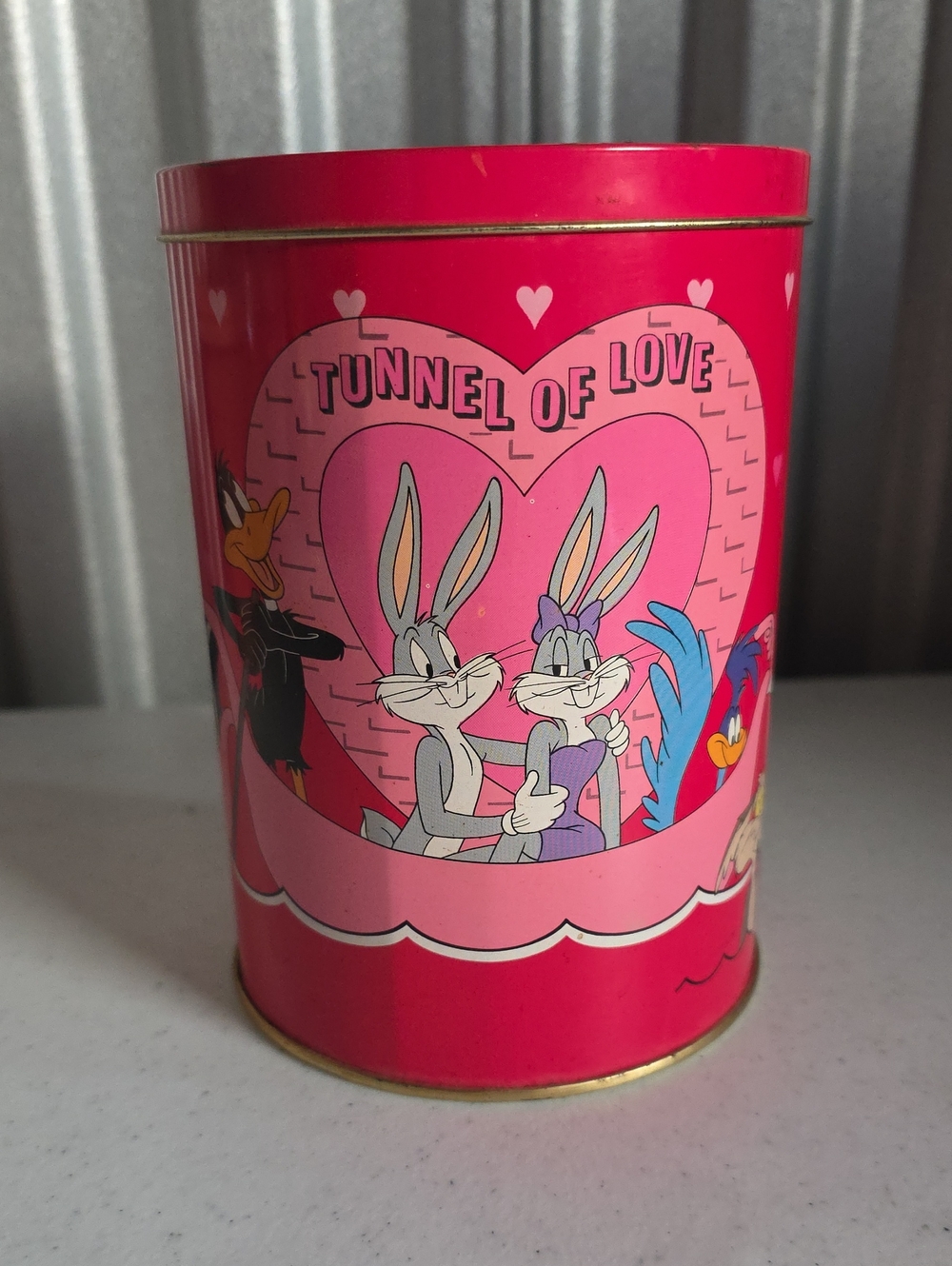 Warner Bros. 'Tunnel of Love' Pink Decorative Tin Storage